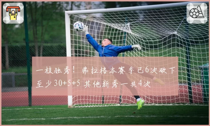 一枝独秀!弗拉格本赛季已6次砍下至少30+5+5 其他新秀一共4次